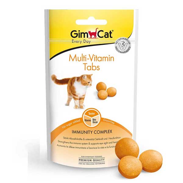 خرید قرص مولتی ویتامین گربه جیم کت وزن 40 گرم