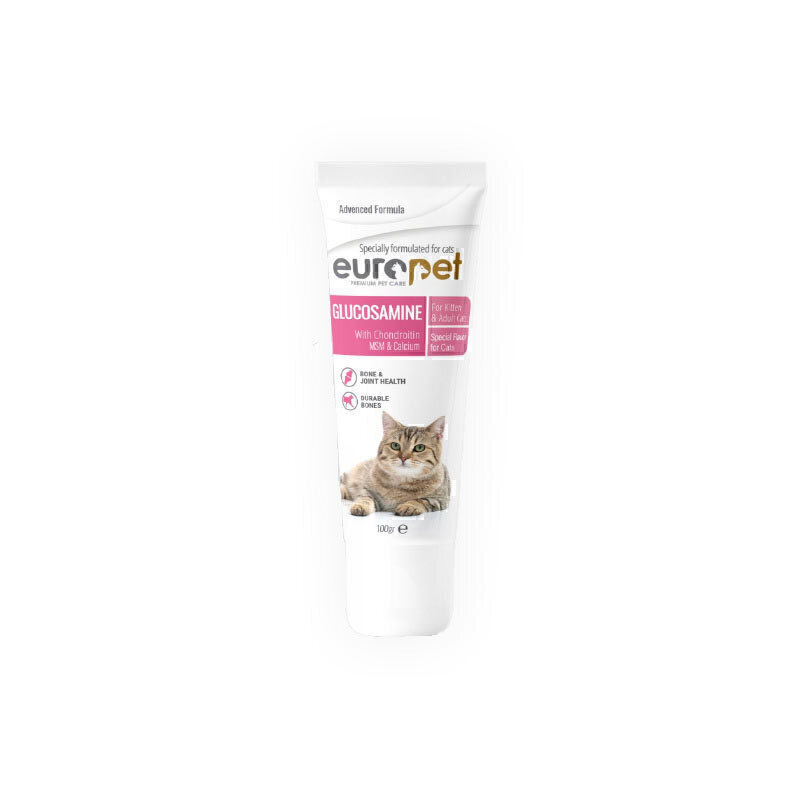 خمیر گلوکزامین گربه یوروپت Europet Cat Glucosamine وزن 100 گرم