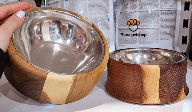 خرید ظرف غذای چوبی گربه