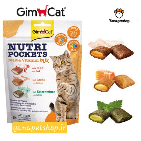 خرید اسنک تشویقی گربه جیم کت حاوی مالت و مولتی ویتامین | ۱۵۰ گرم
