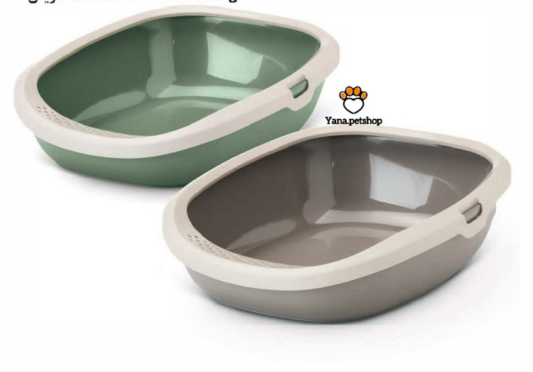 خرید ظرف خاک گربه ساده لبهدار وارداتی | سایز مدیوم و لارج