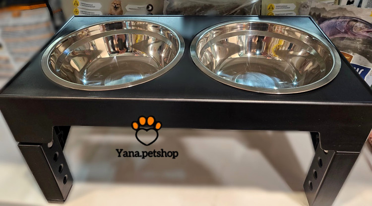 خرید ظرف آب و غذای سگ دو قلو | پایه قابل تنظیم
