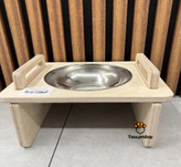 خرید ظرف آب و غذای سگ و گربه کامپلای وود مدل پانزی