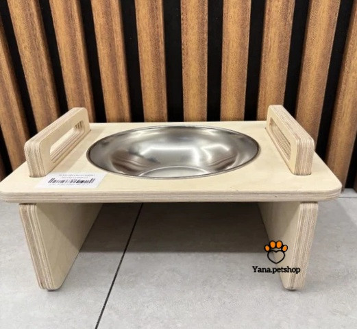 خرید ظرف آب و غذای سگ و گربه کامپلای وود مدل پانزی