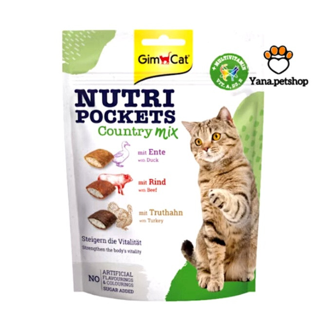 خرید اسنک تشویقی گربه مغزدار جیم کت مدل میکس اردک و بوقلمون | ۱۵۰ گرم