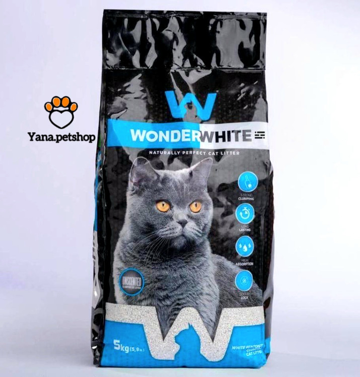 خرید خاک گربه واندر وایت | مدل ساده و کربن دار ارسال فوری به تهران