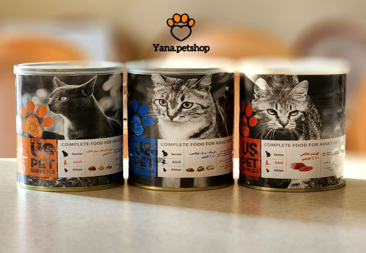 کنسرو گربه یو اس پت 800 گرم | 3 طعم ارسال فوری
