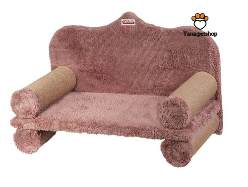 اسکرچر و جای خواب گربه مدل مبلی | رنگ نسکافه ای ارسال فوری