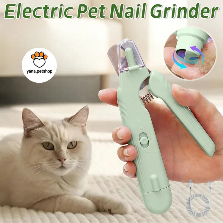 ناخنگیر شارژی سگ و گربه مجهز به چراغ LED و سوهان برقی