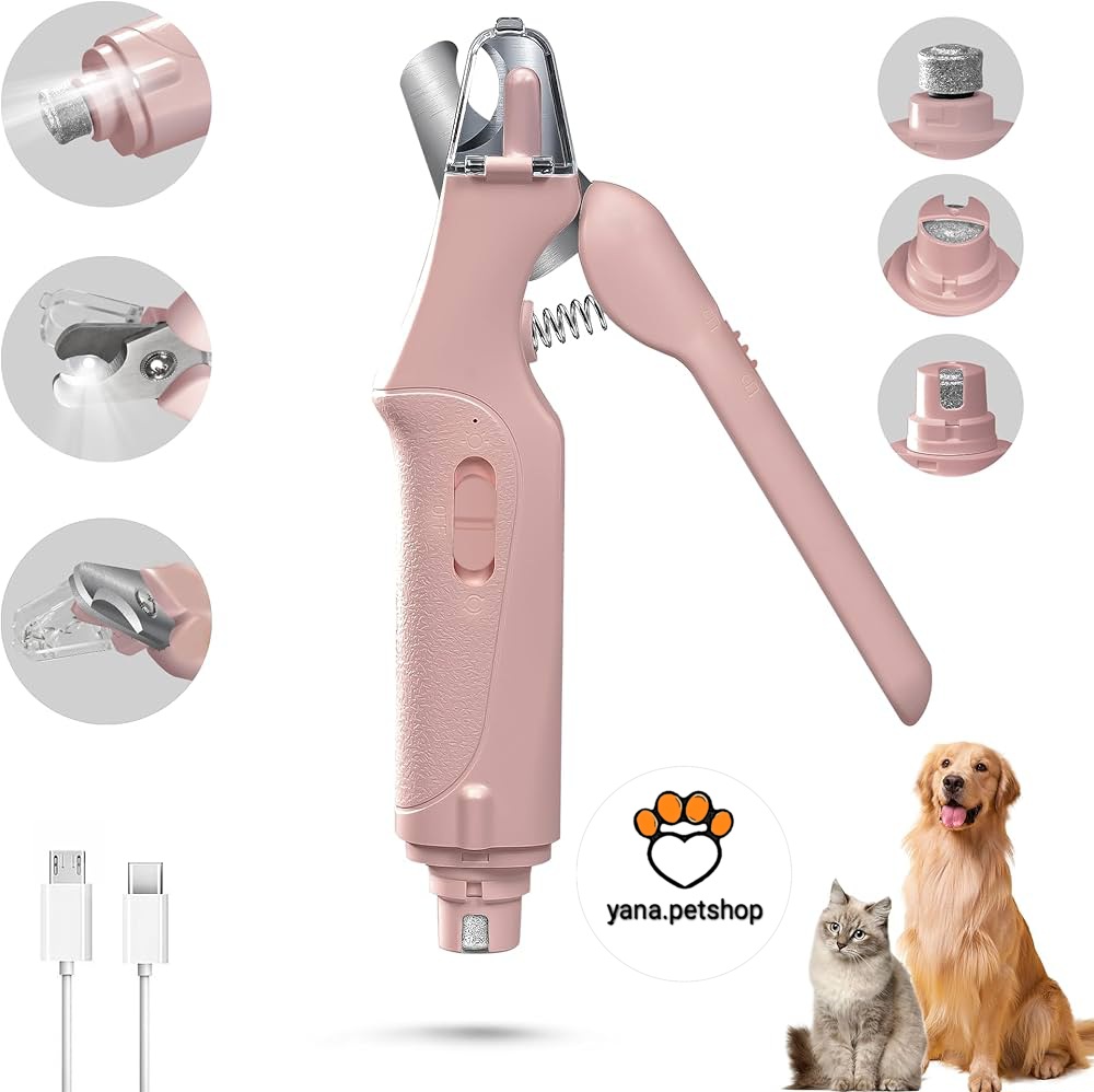 ناخن‌گیر شارژی سگ و گربه مجهز به چراغ LED | دارای سوهان برقی